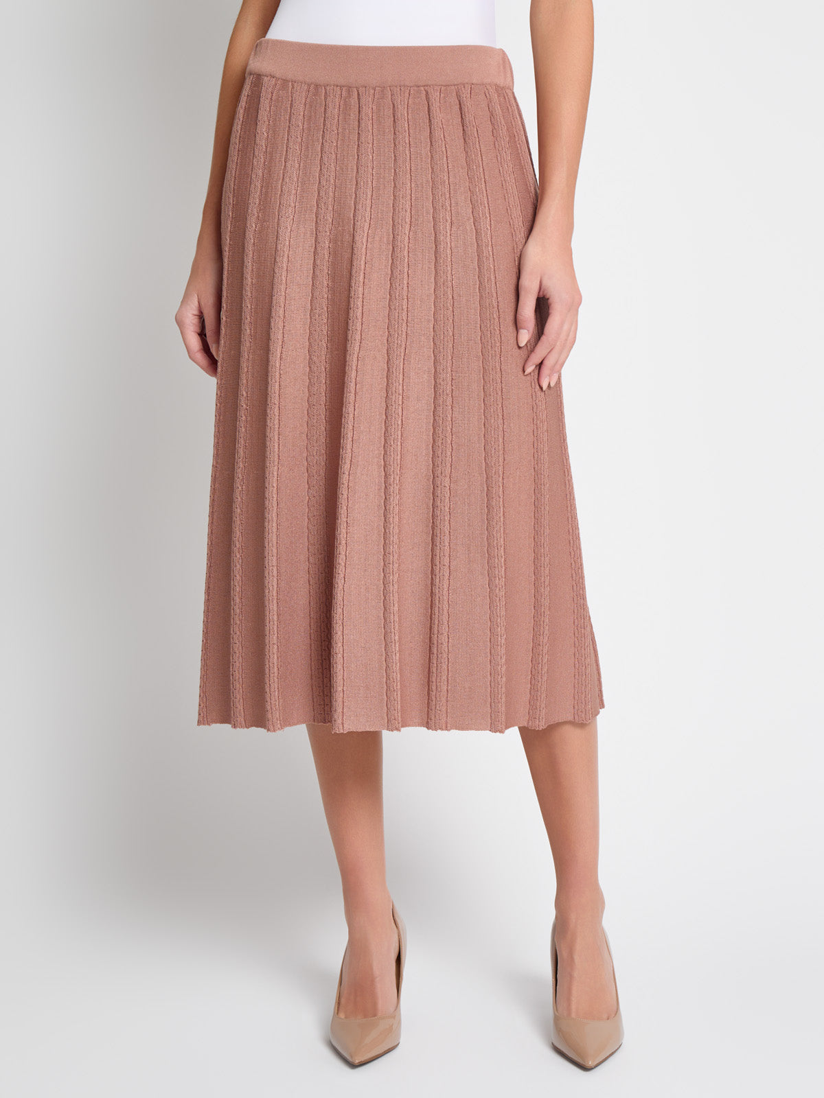 Textured Midi Skirt
