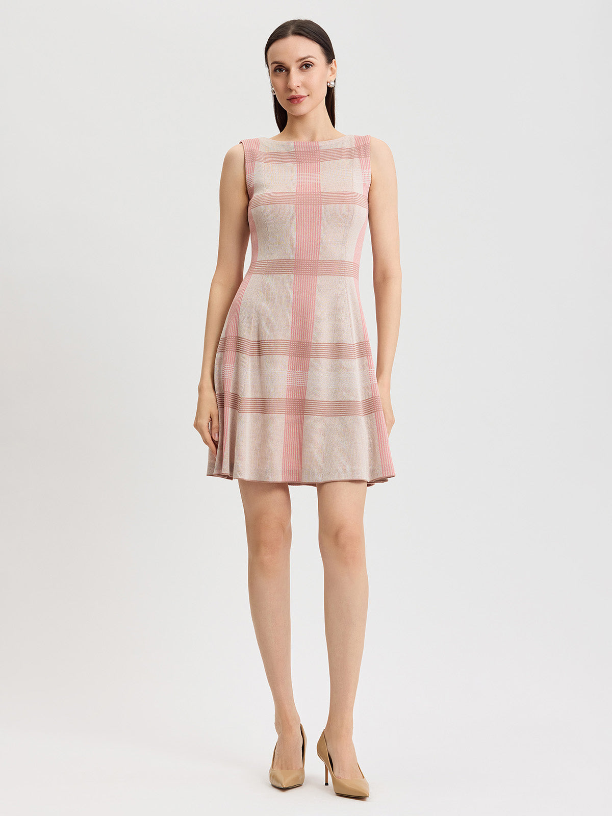 multi color knit dress Misook Fit and Flare - Honey/Charmeuse Size:A-SM - 34