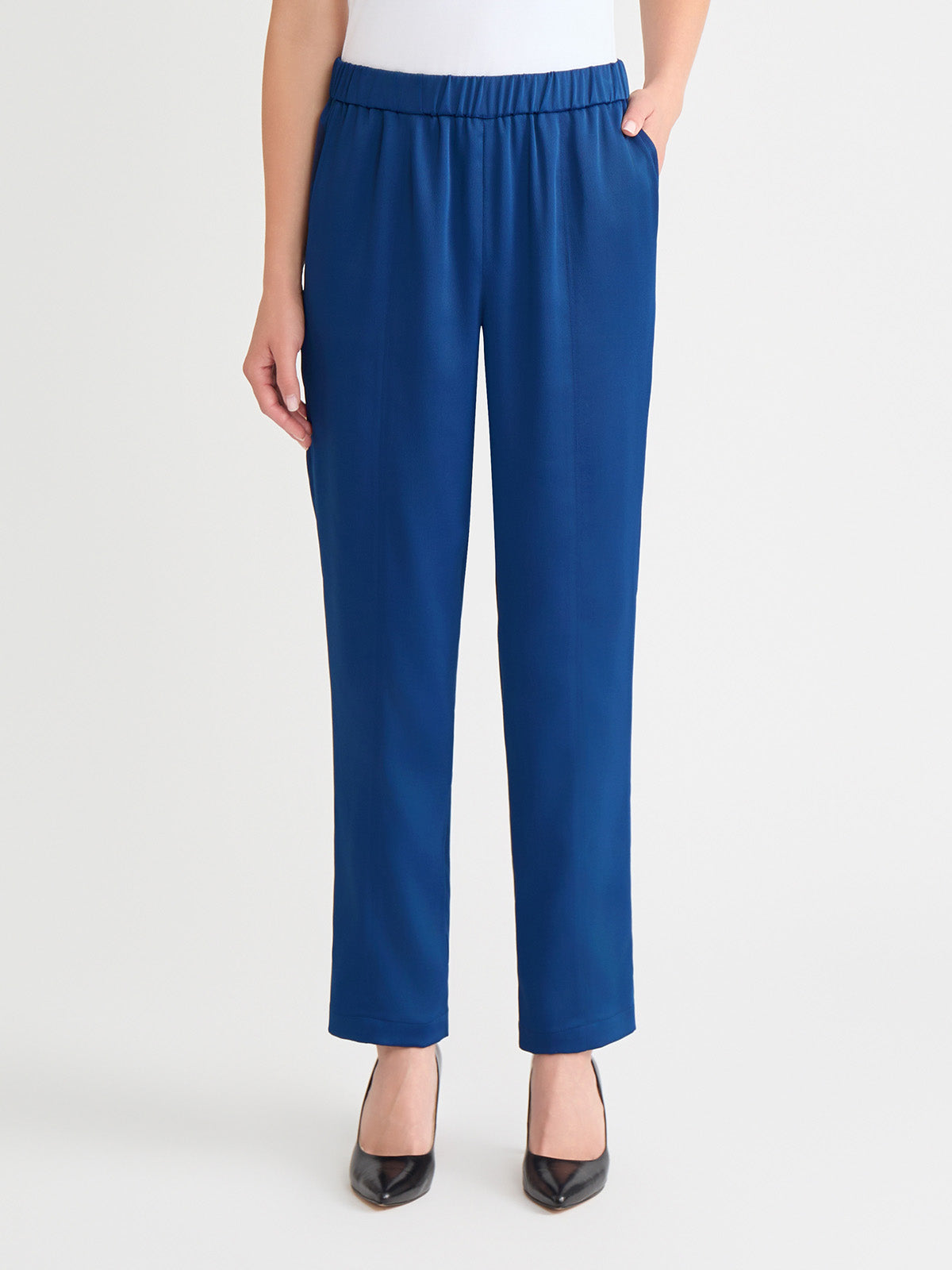 Nora Straight Leg Crepe de Chine Pant