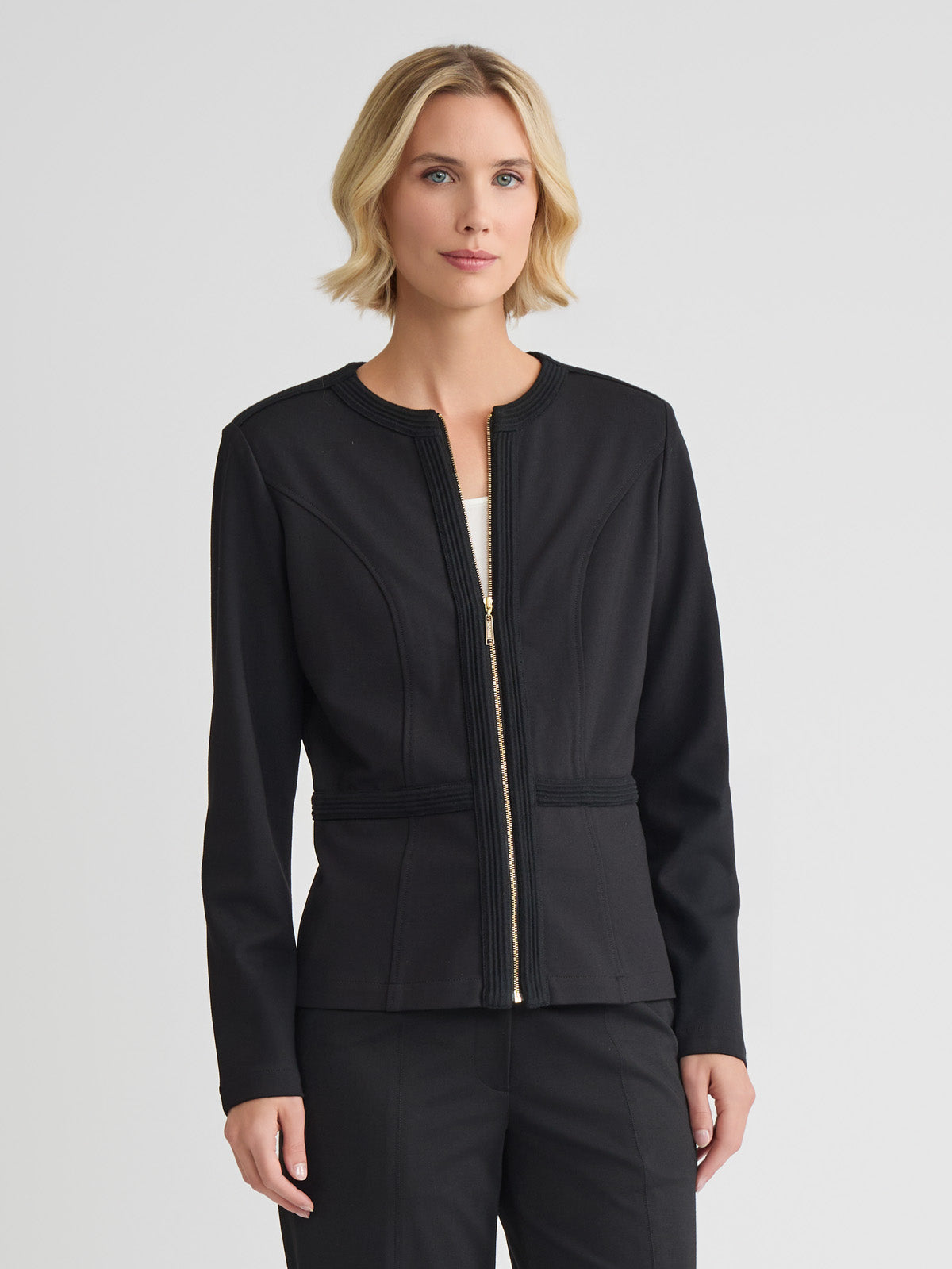 Heritage LuxeStretch Ponte Zip-Up Jacket - True Fit