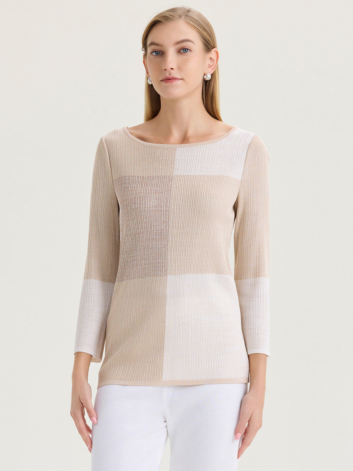 ニット/セーター Melange Knit Tunic Orchid Heather KPI Quarter Zip | Mizzen+Main