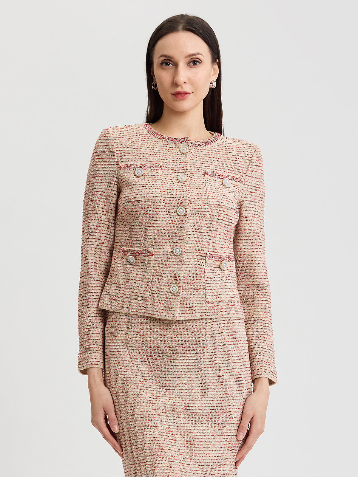 Heritage Ribbon Tweed Knit Jacket
