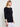 3/4 Sleeve Mylana Knit Tunic, Black - True Fit