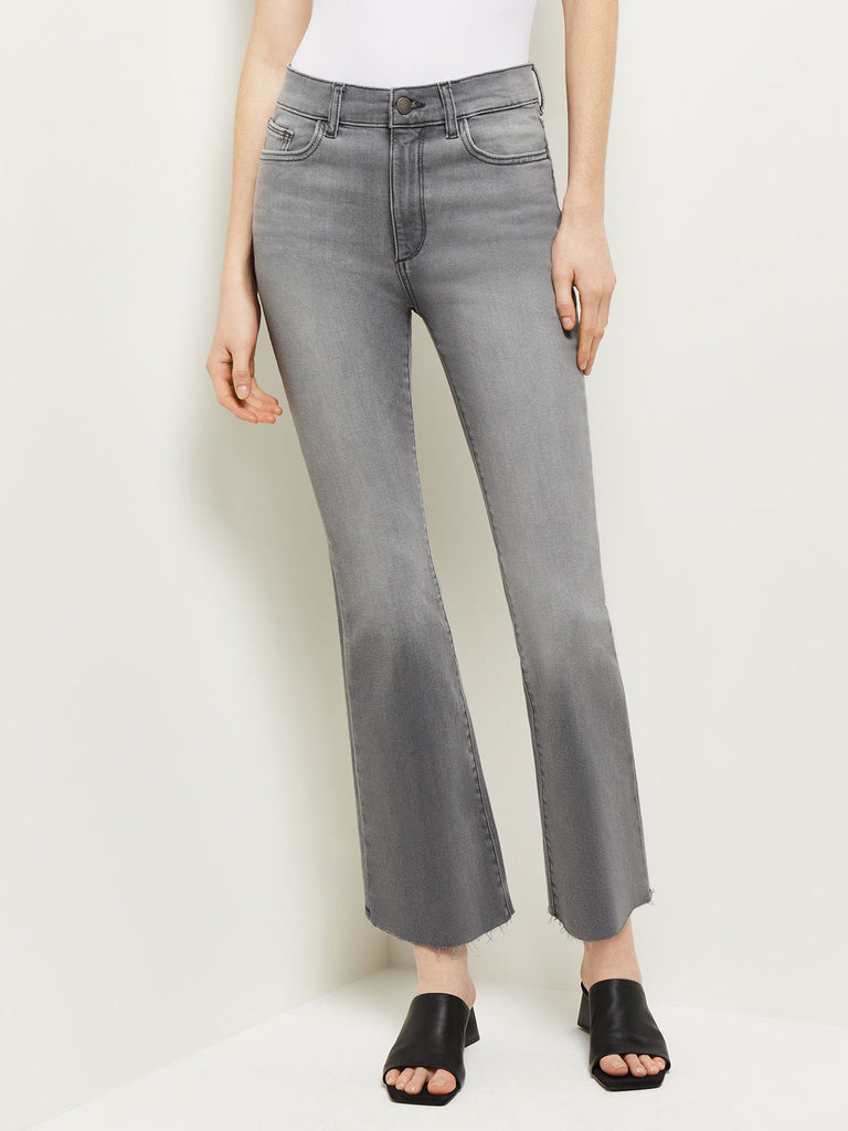 Bridget High-Rise Cropped Bootcut Jeans, Overcast, Overcast Raw | Misook