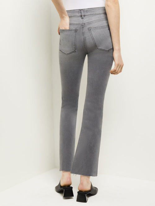 Bridget High-Rise Cropped Bootcut Jeans, Overcast, Overcast Raw | Misook