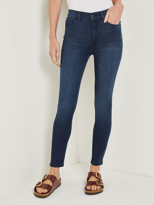 Farrow High-Rise Skinny Ankle Jeans, Dark Indigo, Dark Indigo | Misook