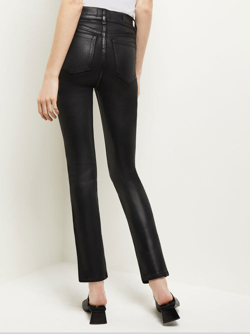 Mara Mid-Rise Straight Leg Ankle Jeans, Black Coated, Black Coated | Misook