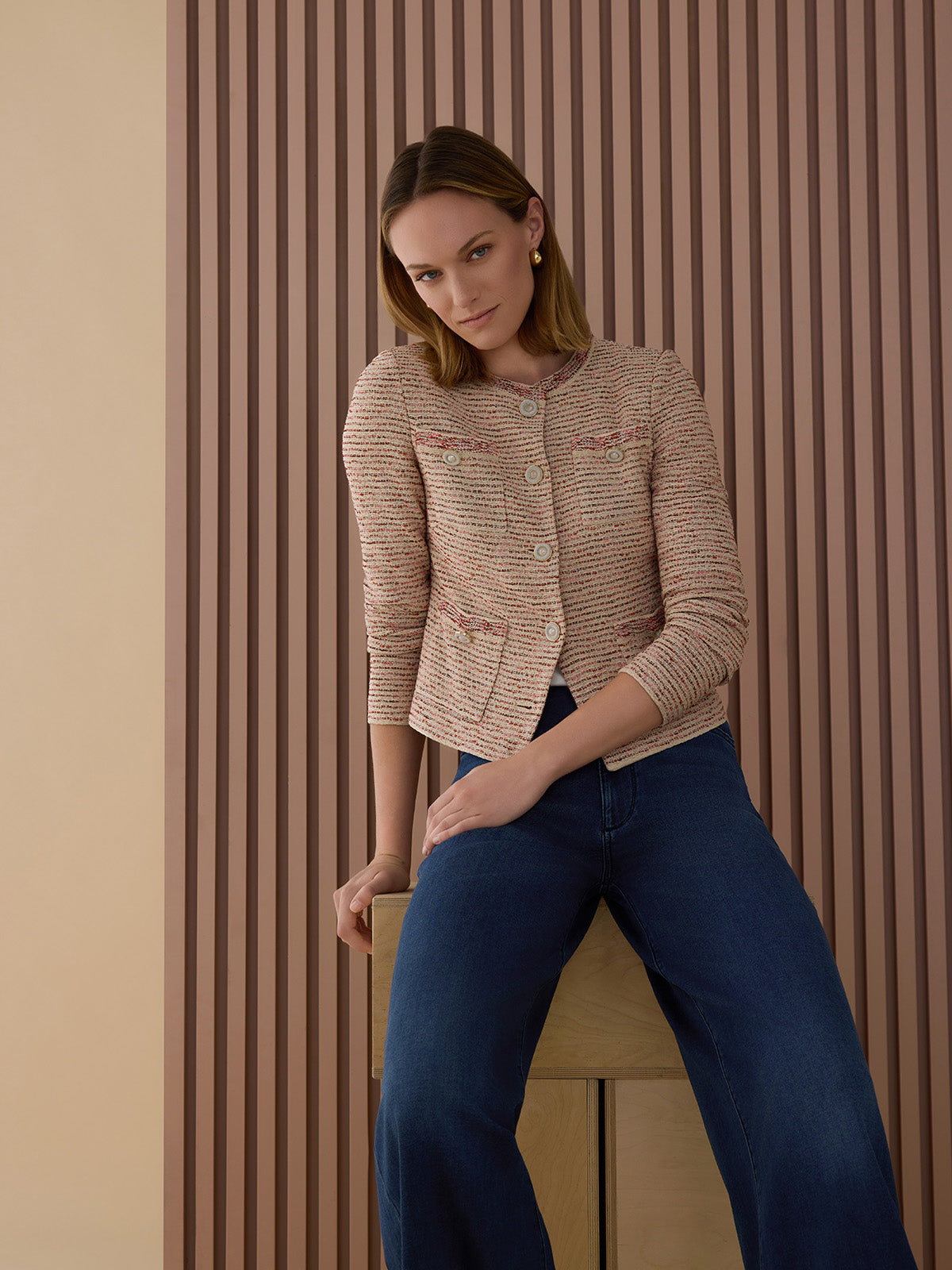 Heritage Ribbon Tweed Knit Jacket