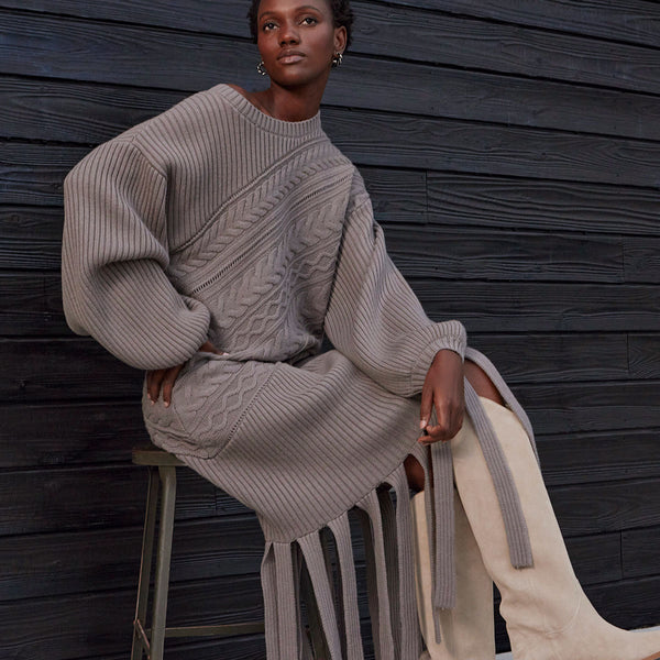 ワンピース Lumignon Tulle ribbon cable knit dress 30_K6691E_MSK_FA24_0092_600x60