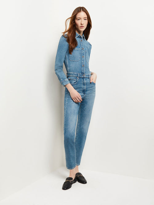 Freja Denim Jumpsuit, Aged Mid, Aged Mid | Misook