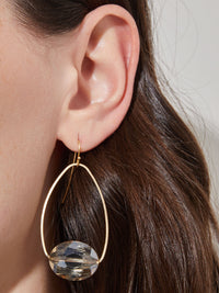 Handmade Matte Gold Champagne Crystal Drop Bead Earrings, Champagne/Gold | Misook Premium Details