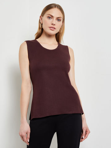 Classic Knit Tank Top, Mahogany