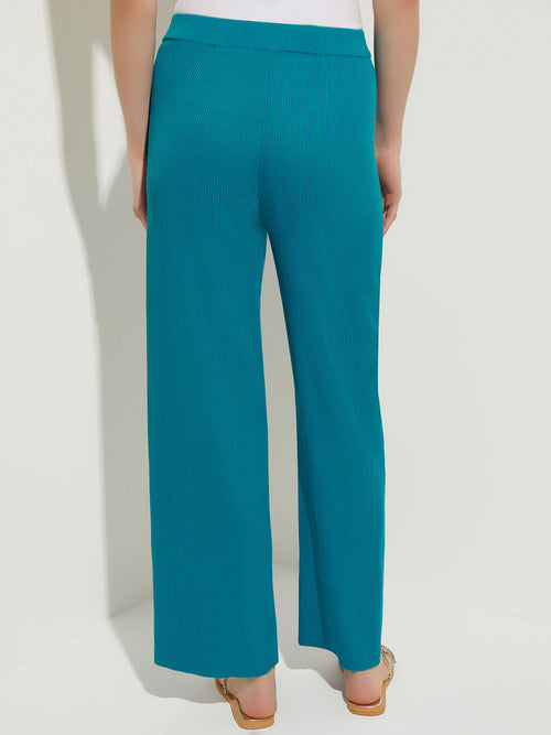 Wide Leg Soft Knit Pant, French Blue, French Blue | Misook