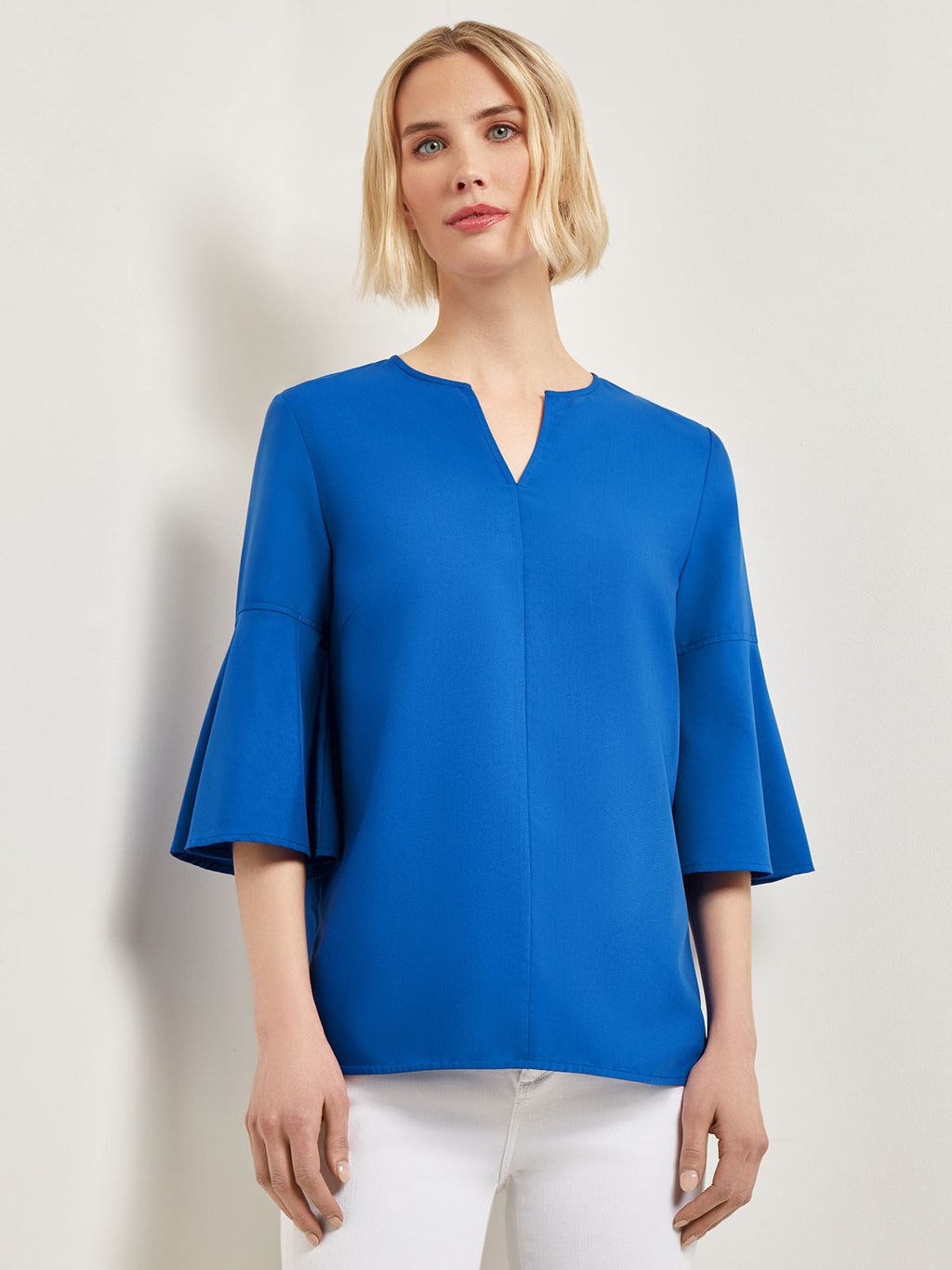 WEB限定カラー Bell Sleeve Woven Blouse トップス