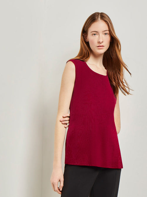 Classic Knit Tank Top, African Violet, African Violet | Misook