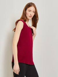 Classic Knit Tank Top, African Violet, African Violet | Misook Premium Details