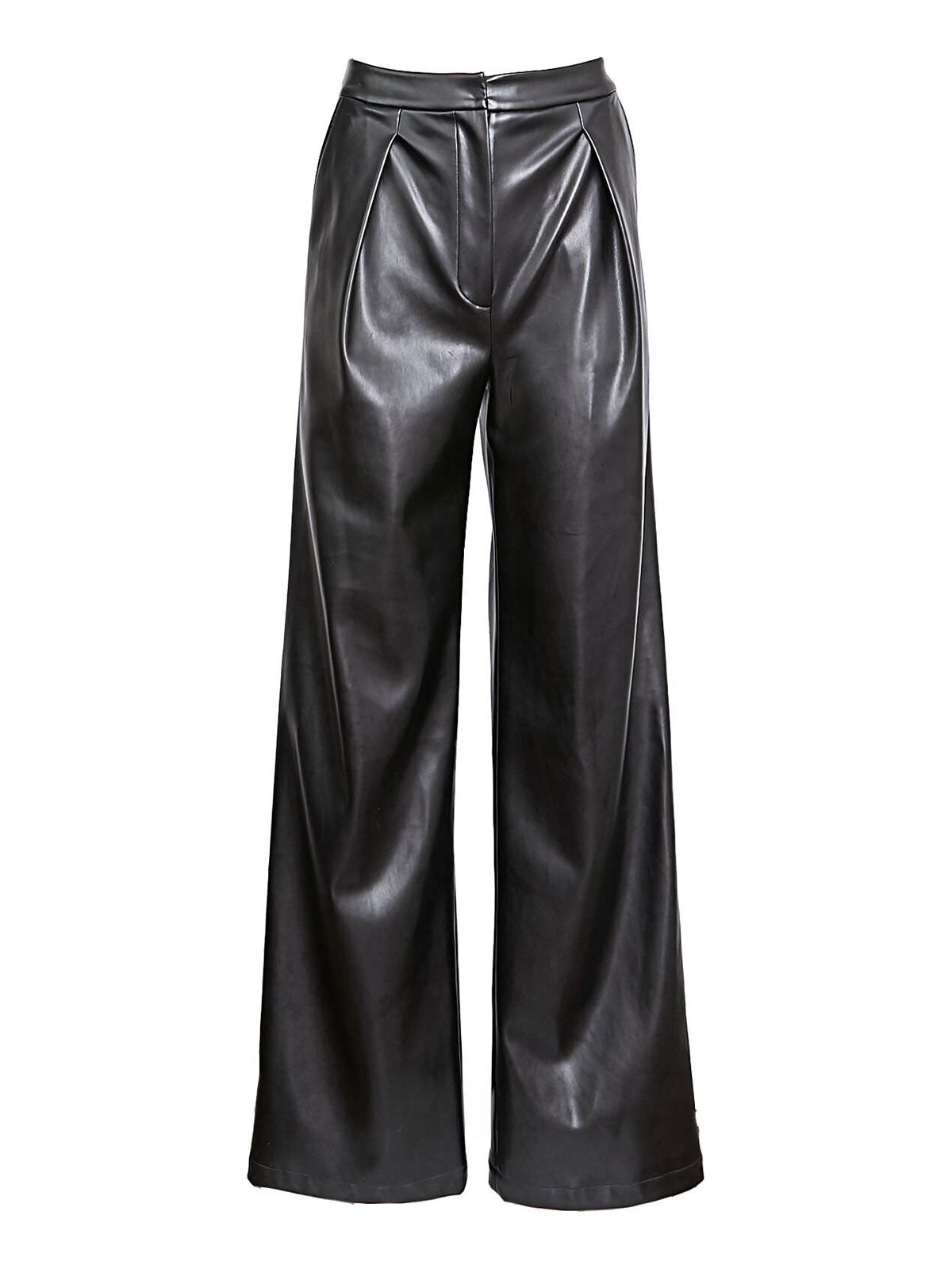 mmoption long length fake leather パンツ