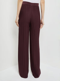 Straight Leg Cable Knit Pant, Mahogany | Misook