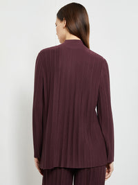 Long Sleeve Cable Knit Turtleneck Tunic, Mahogany | Misook