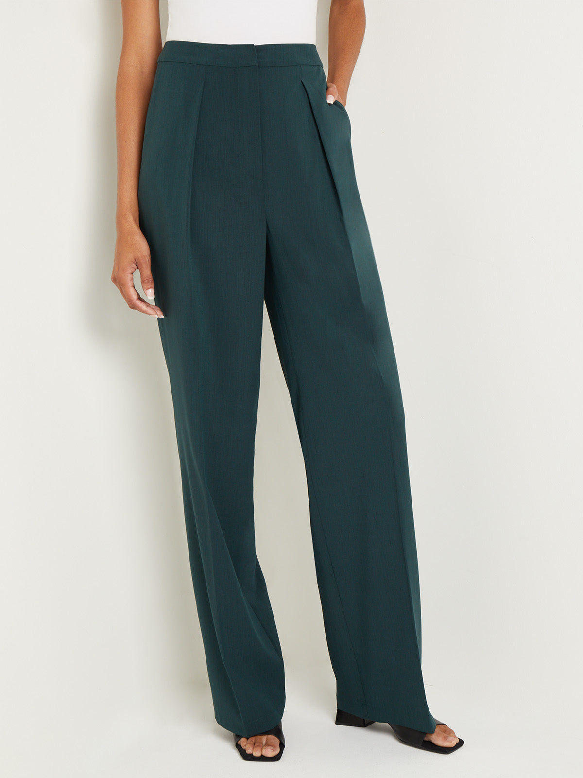 Woven Tailored Wide Leg Pant