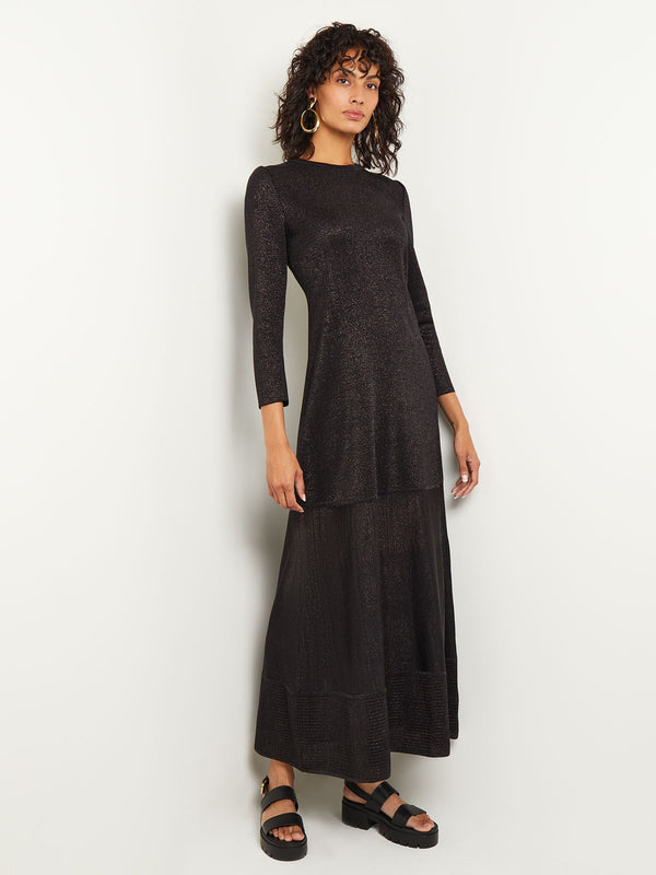 wisp comet knit maxi dress A-Line Diamond Pattern Soft Knit Maxi Dress