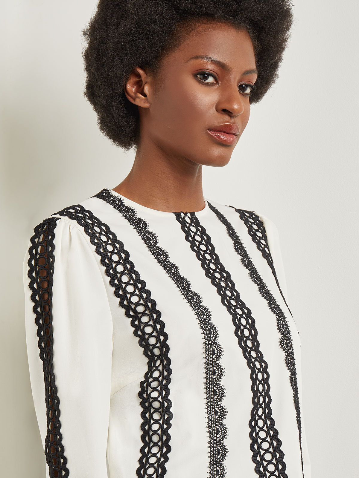 トップス Eaphi EMBROIDERY LACE BLOUSE Lace Applique Woven Blouse