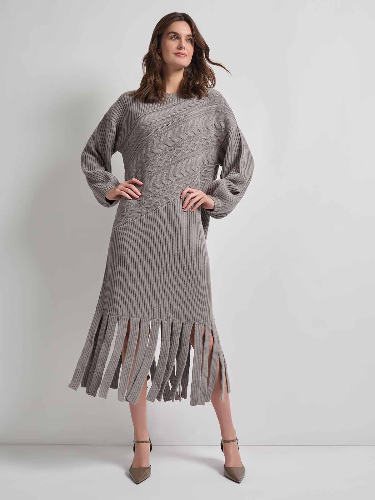 Cable knit maxi dress shop
