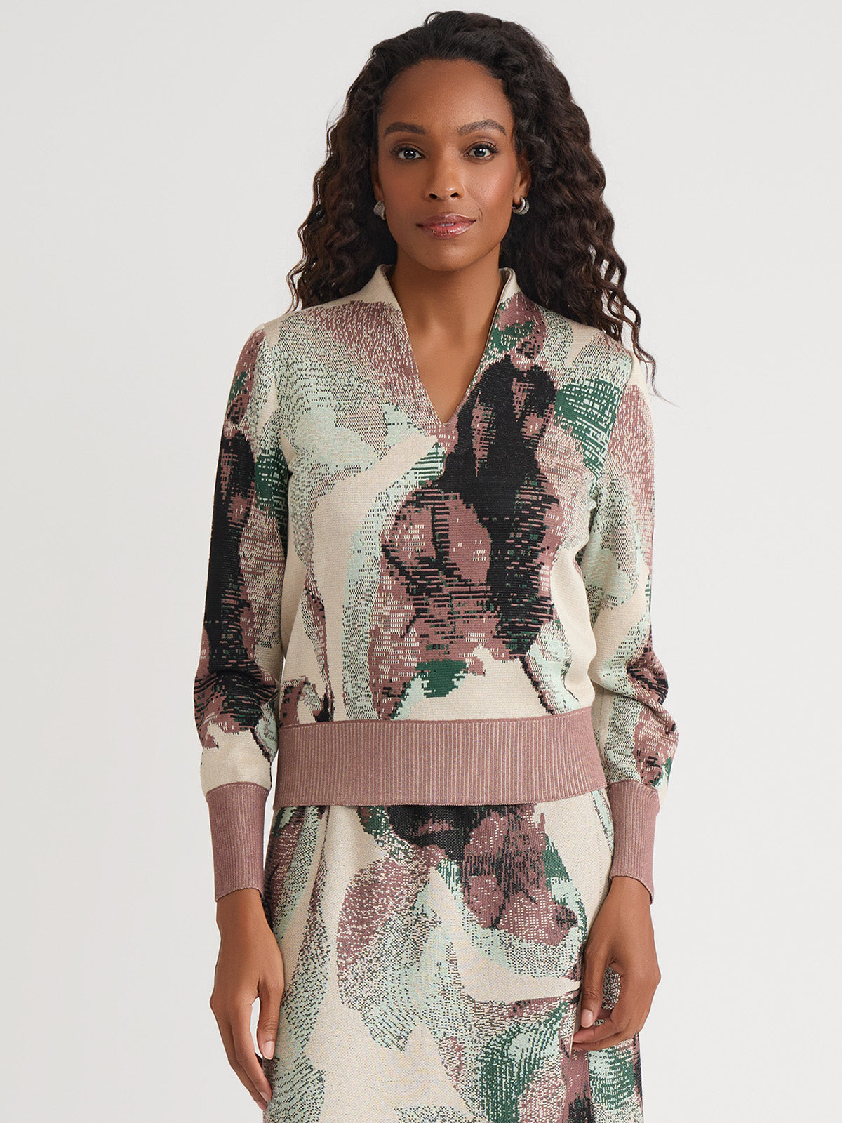 トップス misako Floral Jacquard Open Back Top 6S