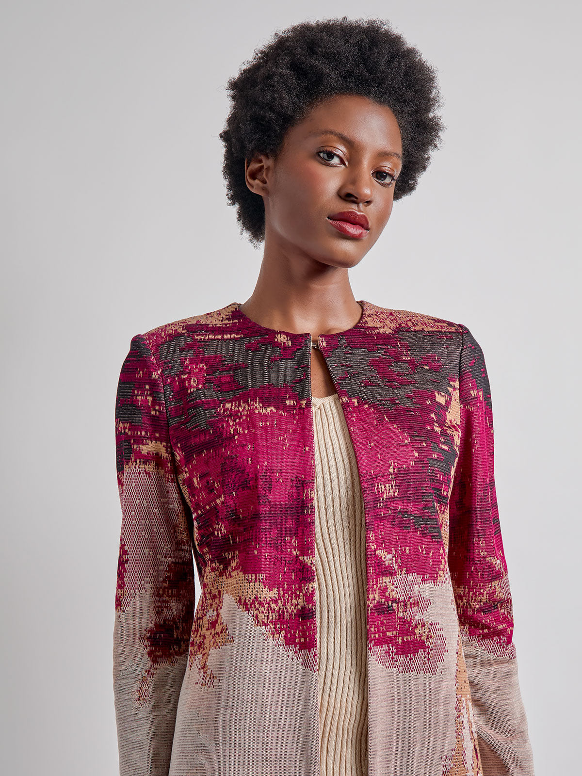 Heritage Abstract Jacquard Knit Jacket - Vanity Fit