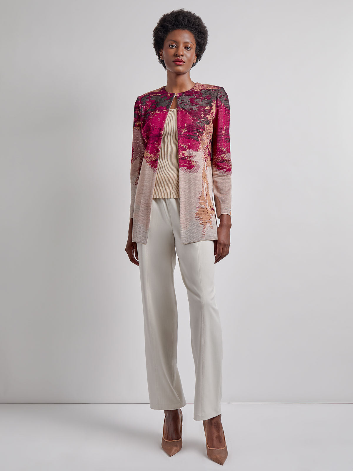 Heritage Abstract Jacquard Knit Jacket - Vanity Fit