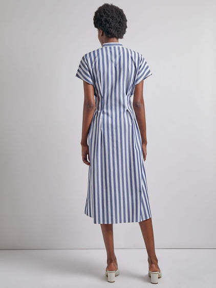 Fit & Flare Button Front Maxi Dress