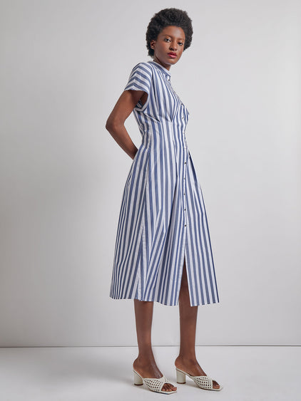 Fit & Flare Button Front Maxi Dress - Modern Fit Fit & Flare Button Front Maxi Dress - Modern Fit