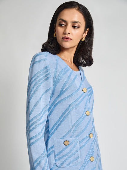 Heritage Tonal Abstract Knit Jacket - Vanity Fit
