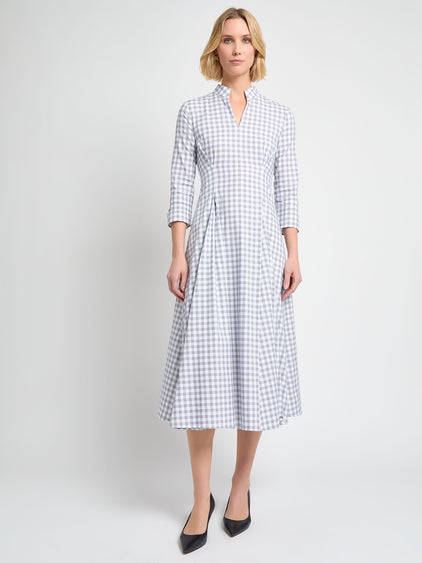 Fit & Flare Plaid Sleeve Cotton Maxi Dress - True Fit Fit & Flare Plaid Sleeve Cotton Maxi Dress - True Fit