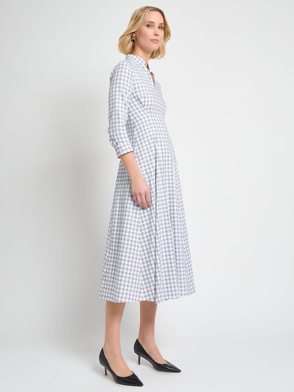 Fit & Flare Plaid Sleeve Cotton Maxi Dress - True Fit Fit & Flare Plaid Sleeve Cotton Maxi Dress - True Fit