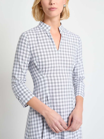 Fit & Flare Plaid Sleeve Cotton Maxi Dress - True Fit Fit & Flare Plaid Sleeve Cotton Maxi Dress - True Fit