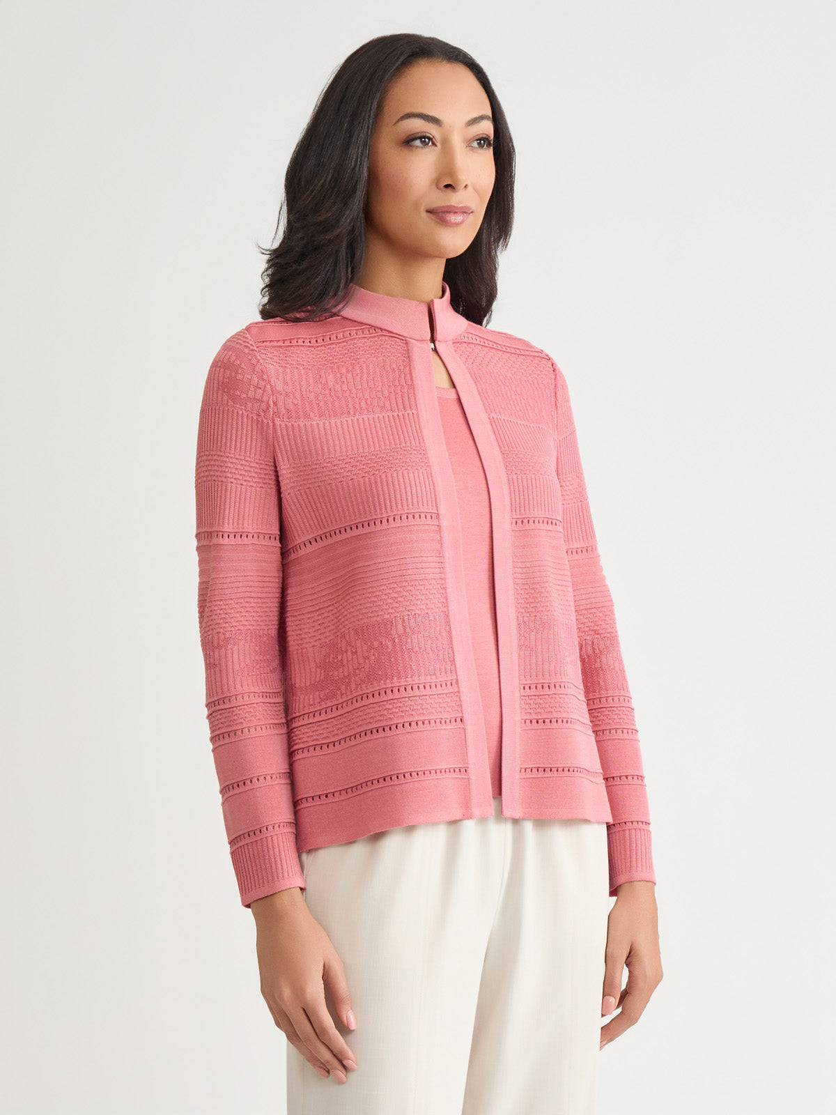 Heritage Multi-Stitch Tonal Knit Jacket - True Fit