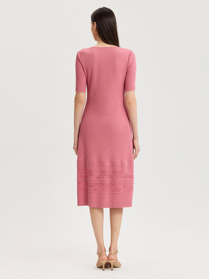 Misook A Line Dress - Honey Suckle
