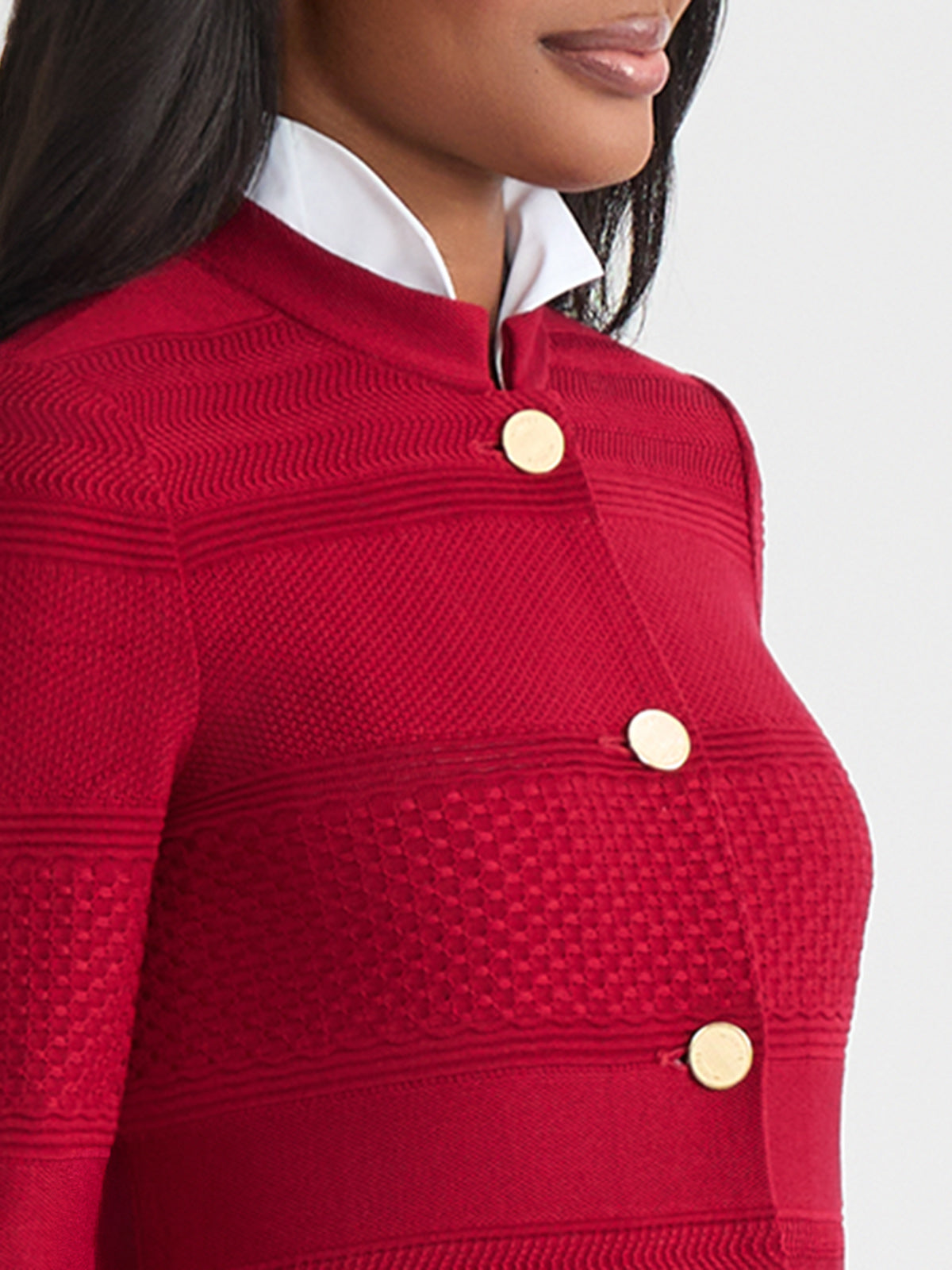 Heritage Multi-Stitch Tonal Knit Jacket - True Fit
