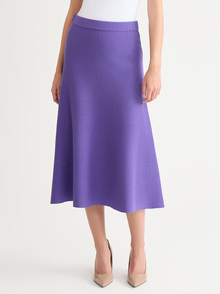 A-Line Tonal Knit Midi Skirt