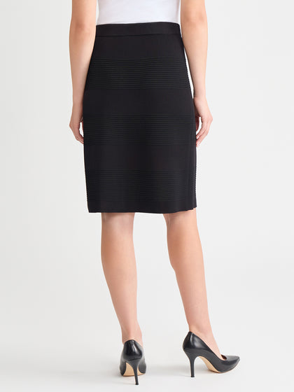 Ottoman Stitch Knit Straight Skirt - True Fit