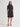 A-Line Pleated LuxeStretch Ponte Dress, Black - True Fit