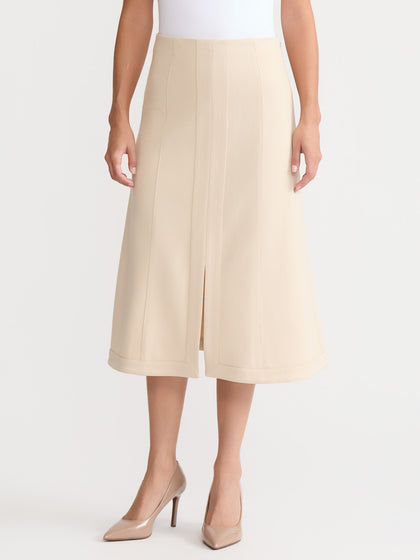 open lace back dress A-Line LuxeStretch Midi Skirt