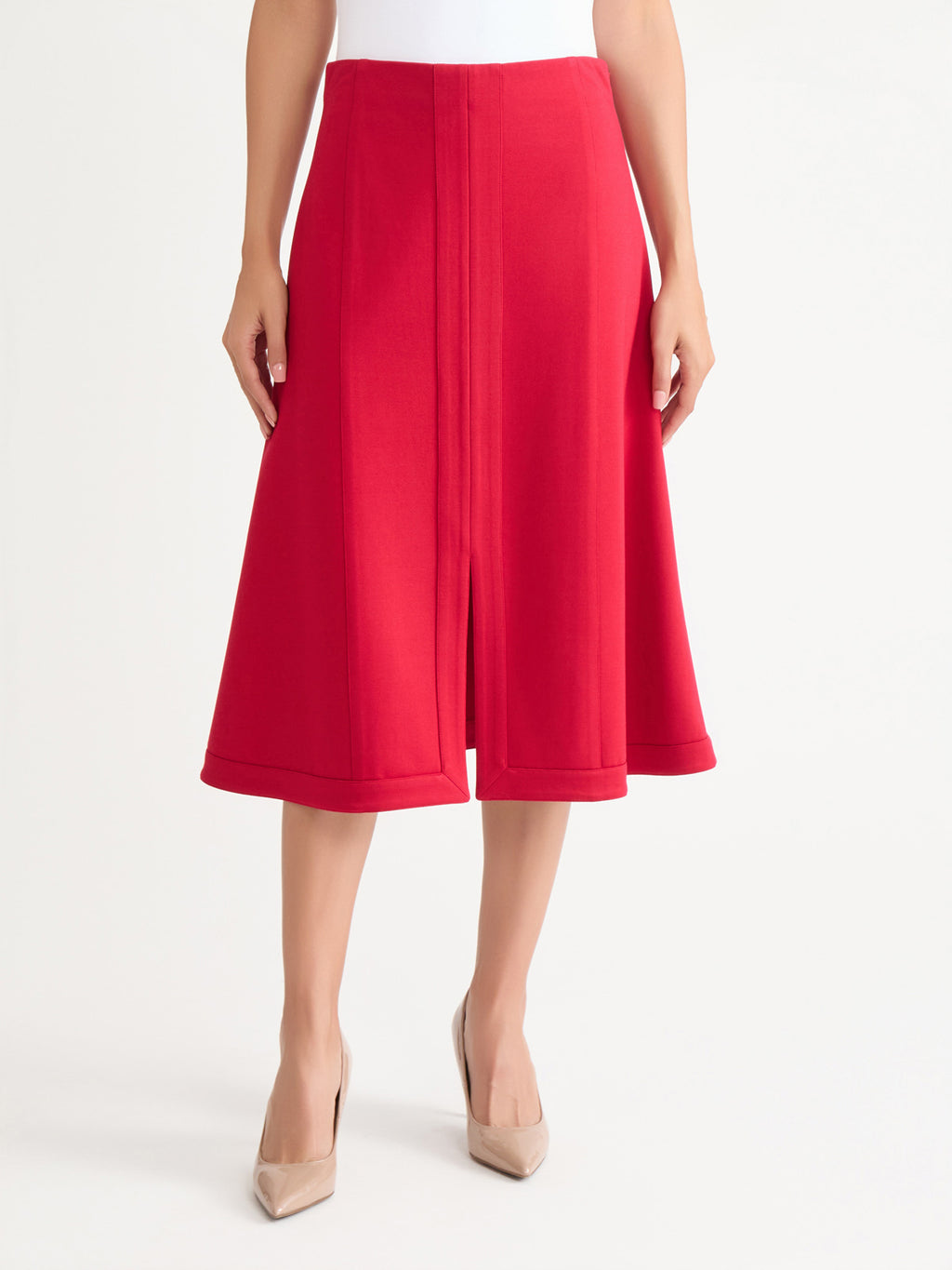 A-Line LuxeStretch Midi Skirt