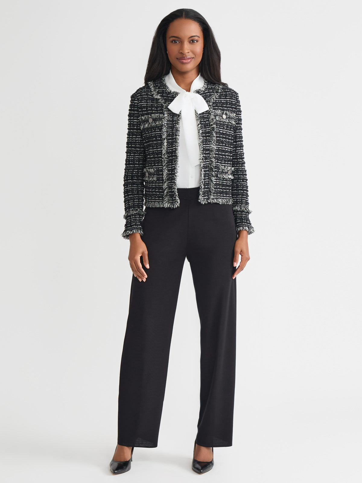 Heritage Eyelash Tweed Knit Jacket - True Fit