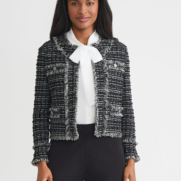 Heritage Eyelash Tweed Knit Jacket - True Fit
