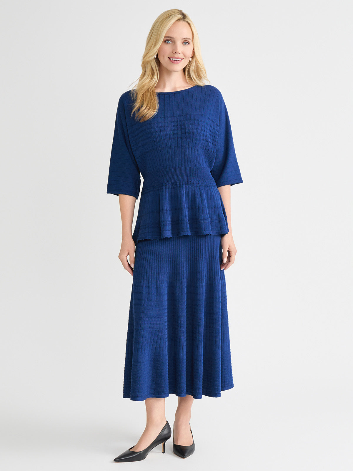 Dolman Sleeve Soft Ribbed Knit Top - True Fit