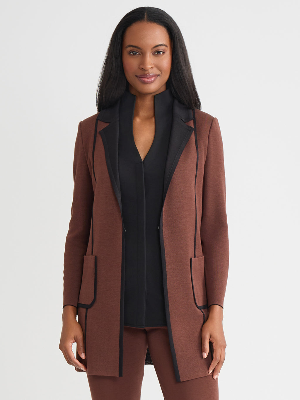Hertiage Two-Tone Knit Jacket - True Fit