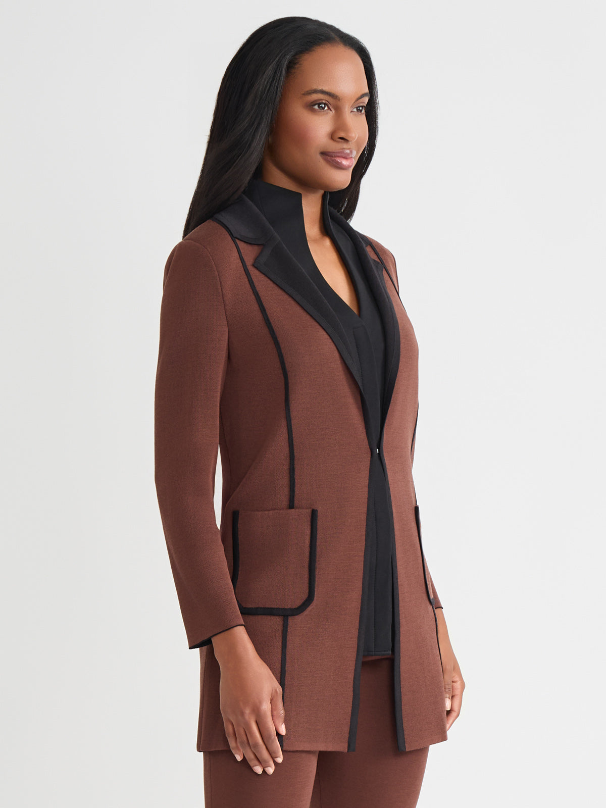 Heritage Two-Tone Knit Jacket - True Fit