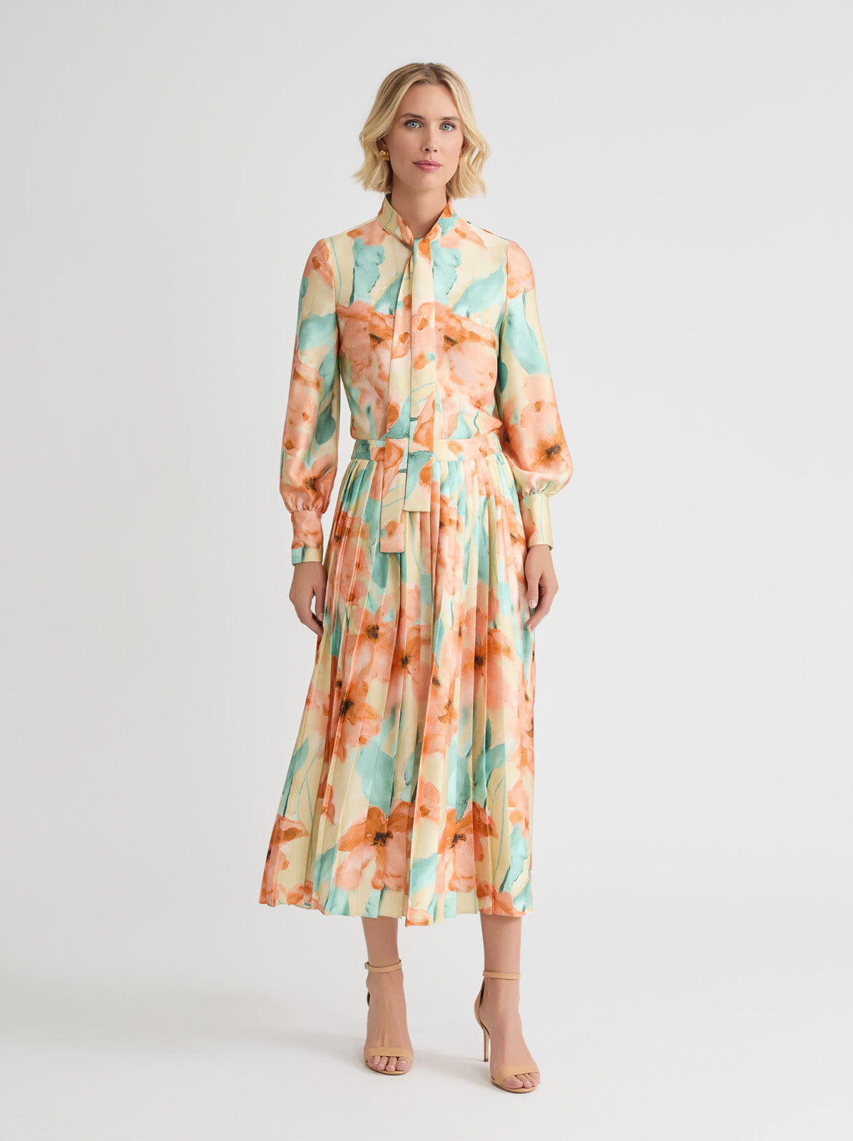 Floral Printed Crepe de Chine Blouse